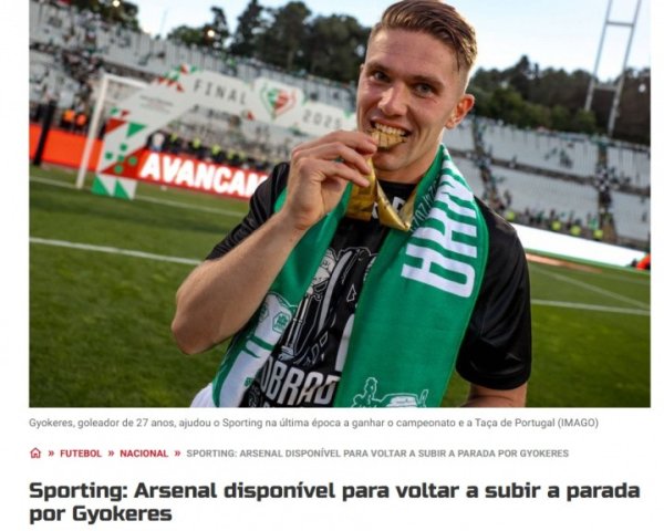 Truyền thông Bồ Đào Nha: Arsenal sẵn sàng tăng đề nghị ký hợp đồng với CRES, gần 70 triệu + 10 triệu